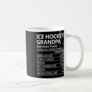Caneca De Café Fatos Nutricionais do Avô de Hóquei no Gelo Avô de
