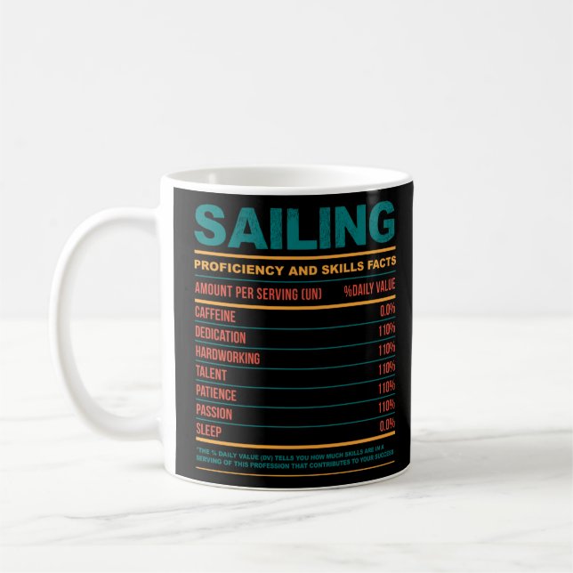 Caneca De Café Fatos Nutricionais Engraçados (Esquerda)
