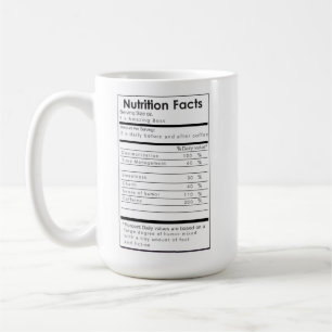 Caneca De Café Fatos Nutricionais Engraçados de um Excelente de 