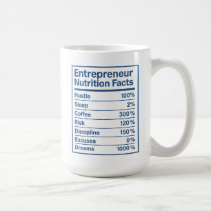 Caneca De Café Fatos Nutricionais Engraçados para Empreendedores