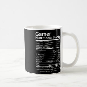 Caneca De Café Fatos Nutricionais Legal Jogos de Vídeo Jogador En