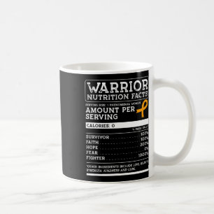 Caneca De Café Fatos Nutricionais Leucemia Sensibilização Fita