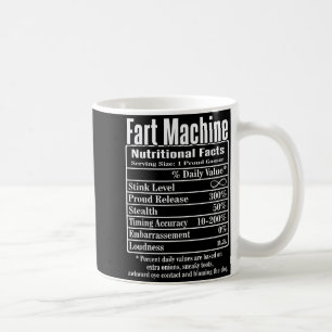 Caneca De Café Fatos Nutricionais Máquina de Peido Piadas do Papa