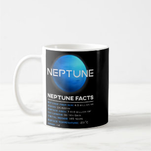 Caneca De Café Fatos sobre Netuno - Astronomia Espacial Planeta A
