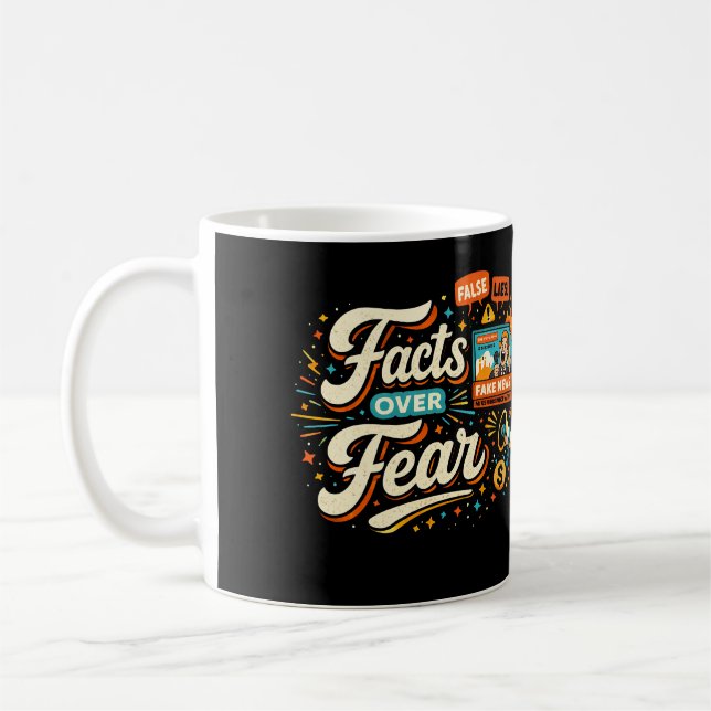 Caneca De Café Fatos Sobre o Medo (Esquerda)