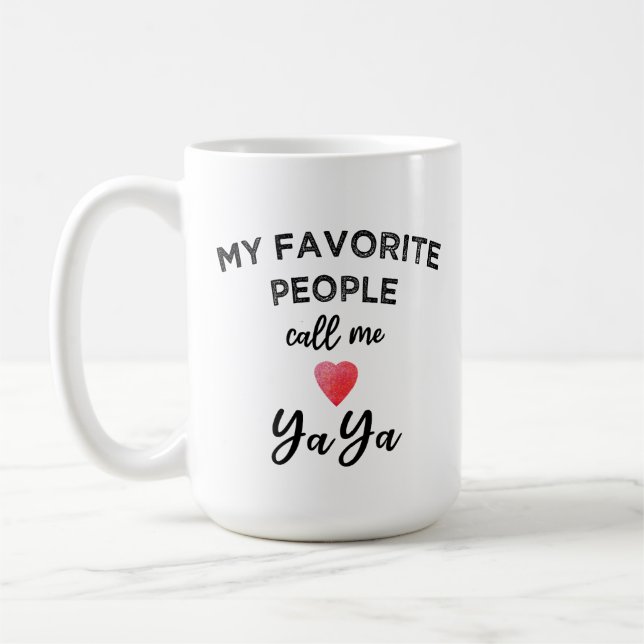 Caneca De Café Fav People Call Me YAYA Greek Grandmother Nickname (Esquerda)