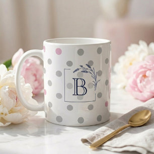 Caneca De Café Favor de Casamento com Monograma Personalizado – R