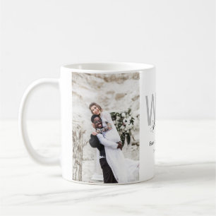 Caneca De Café Favor de Casamento de Foto Minimalista