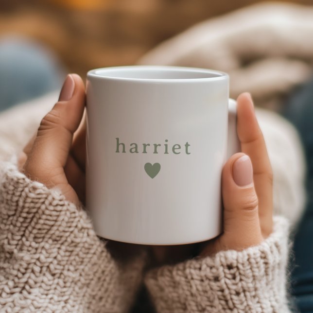 Caneca De Café Favor de Chuveiro de Bebê Personalizado Verde Salv (Criador carregado)