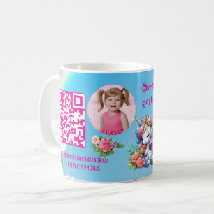 Caneca De Café Favor de Código de Barras de Aniversário Infantil 