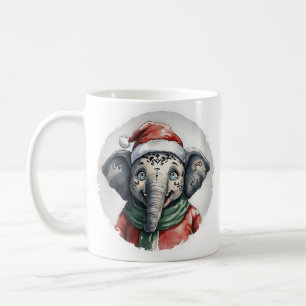 Caneca De Café Favoritos Engraçados de Natal Animal - Elefante 2