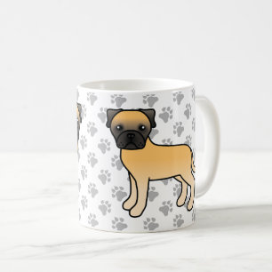Caneca De Café Fawn Bullmastiff - Cão de Cartoons Bonitos