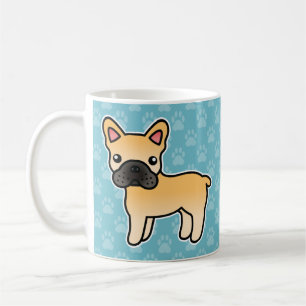 Caneca De Café Fawn French Bulldog Cartoon Dog