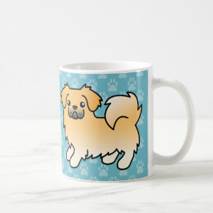 Caneca De Café Fawn Tibetan Spaniel Cão de Cartoon