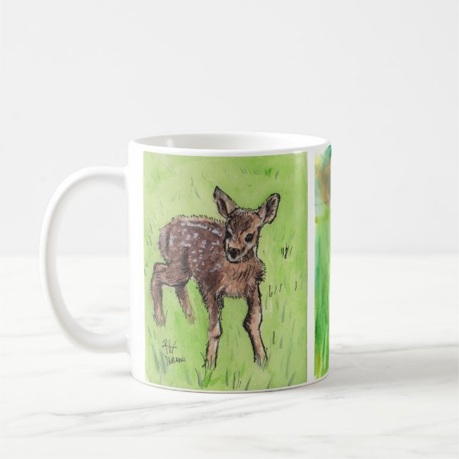 Caneca De Café Fawns Gelados (Esquerda)