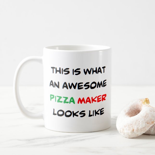Caneca De Café Fazedor de pizza, incrível (Com Donut)