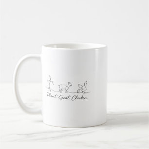 Caneca De Café Fazenda Animal Fazendeiro Cabra Galinha Planta Sen