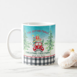 Caneca De Café Fazenda de Caminhão de Árvore de Natal Personaliza