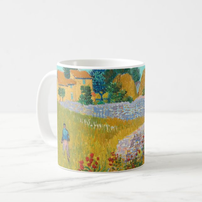 Caneca De Café Fazenda em Provença - Vincent van Gogh (Frente Esquerda)