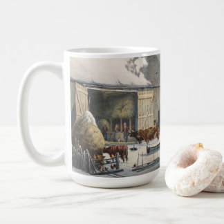 Caneca De Café FAZENDA NO INVERNO (1861) Vintage Art Christmas Mu
