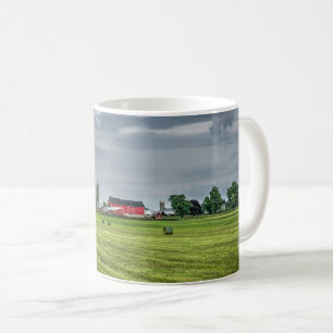 Caneca De Café Fazendas   Red Barn & Silo em Primavera