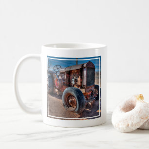 Caneca De Café Fazendas Trator Antiquado Rusty
