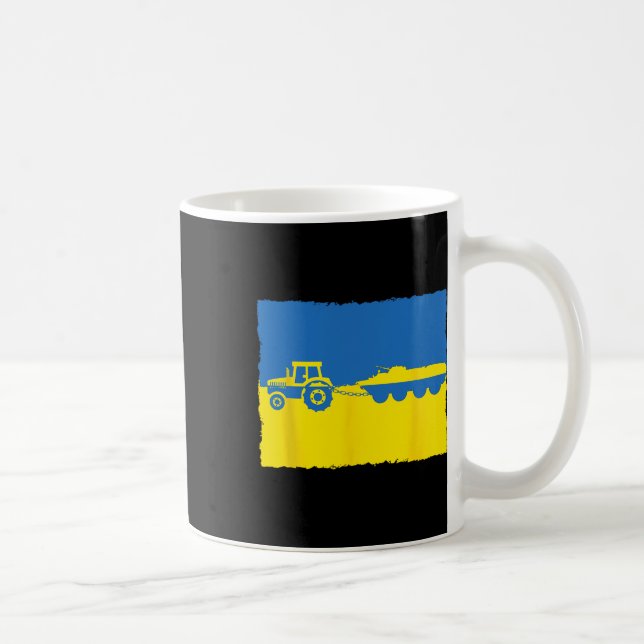Caneca De Café Fazendeiro ucraniano engraçado rouba tanque russo  (Direita)