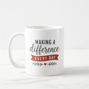 Caneca De Café Fazendo a Diferença Todos os Dias Inspirador