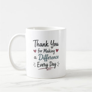 Caneca De Café Fazendo a Diferença Todos os Dias Personalizado