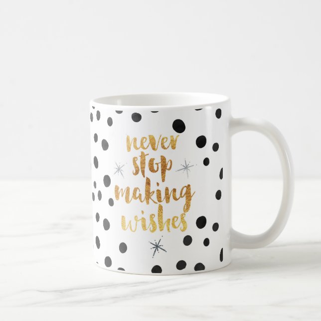 Caneca De Café Fazendo citações dos desejos (Direita)