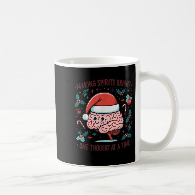Caneca De Café Fazendo Srits Brilhante Natal Mental Divertido Cér (Direita)