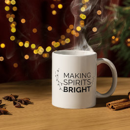Caneca De Café Fazer Espirita Brilhante - Tipografia de Férias Mo