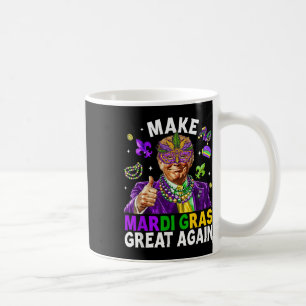Caneca De Café Fazer Excelente Mardi Gras Novamente Trump Miçanga