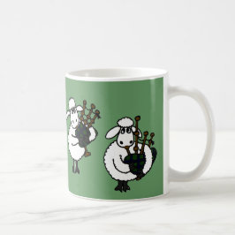 Caneca De Café FB carneiros impressionantes que jogam Bagpipes