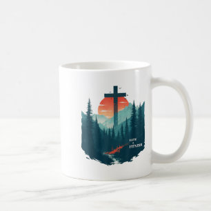 Caneca De Café Fé & Fitness Cristã - Motivação para Treino