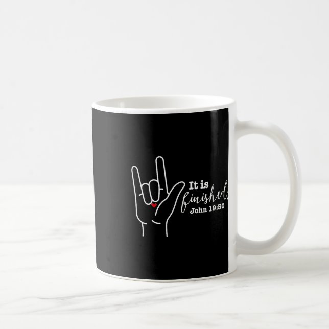 Caneca De Café Fé Cristã Surda Páscoa Língua de Sinais Asl Eu (Direita)