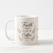 Fé em Primeiro Lugar, Café em Segundo | Caneca Ins