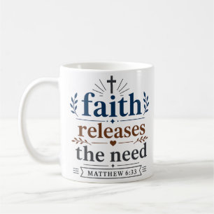 Caneca De Café Fé Liberta a Necessidade Escritura Cristã
