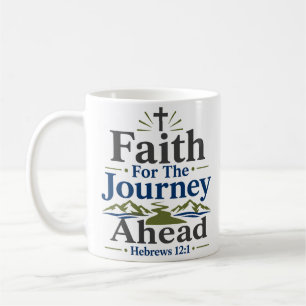 Caneca De Café Fé Para A Jornada Adiante Citação Da Fé Cristã
