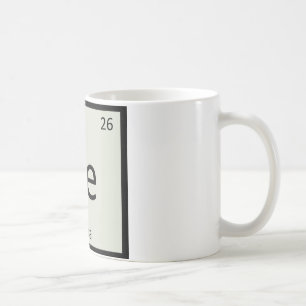 Caneca De Café Fe - Química do Queijo Feta Símbolo da Tabela Peri