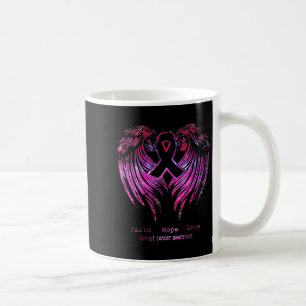 Caneca De Café Fé Rosa Esperança Adorando Asas Adorando Consciênc