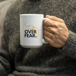 Caneca De Café Fé sobre Medo