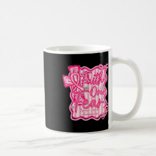 Caneca De Café Fé Sobre Medo Arco Coquette Cruzando Breas Cristãs