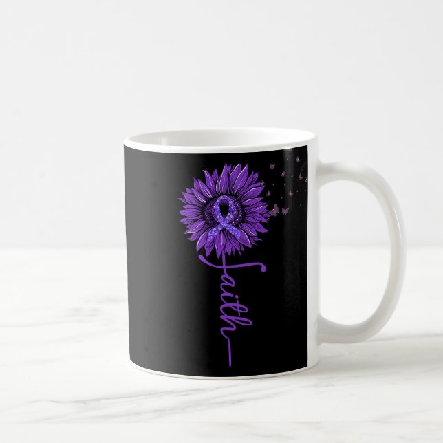 Caneca De Café Fé Sunflower Purple Heimer: consciência (Direita)