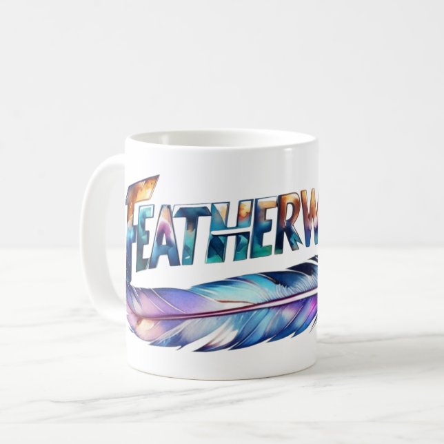 Caneca De Café Featherweight Feather Art | MMA Boxing Fitness Gym (Frente Esquerda)