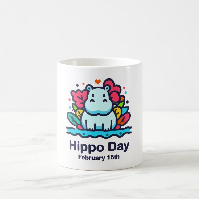 Caneca De Café Feb 15 Hippo Day (Centro)