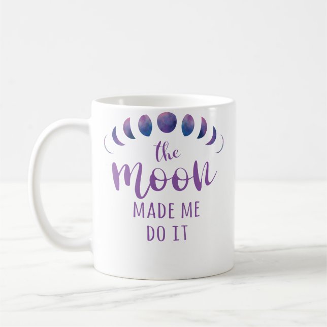 Caneca De Café Febre da Lua Cheia Deixou Você Louco Culpe a Lua (Esquerda)