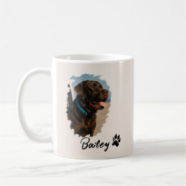 Caneca De Café Fechamento do Chocolate Labrador | Dog Portrait Gi