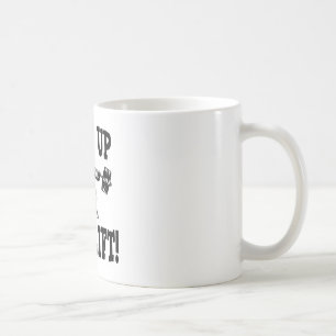 Caneca De Café Feche acima e levante o halterofilismo