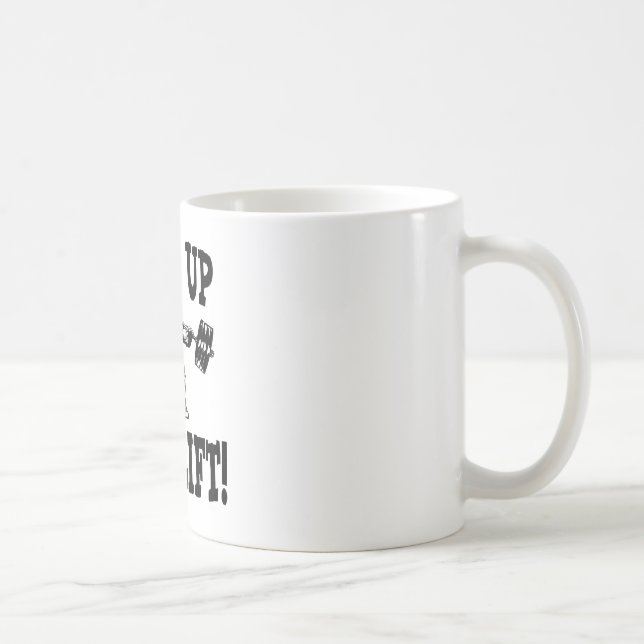 Caneca De Café Feche acima e levante o halterofilismo (Direita)
